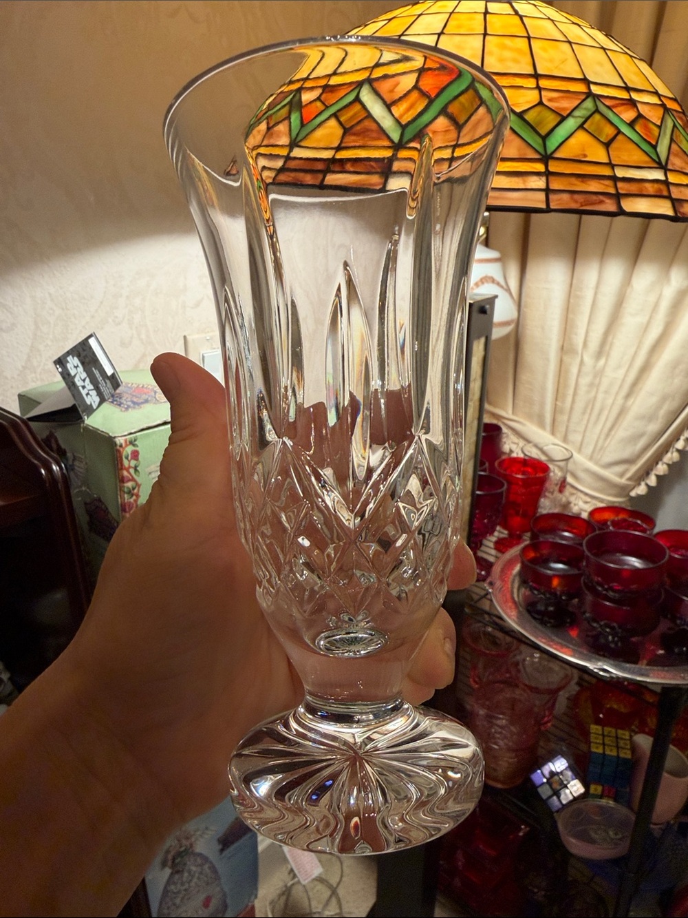 Vintage discontinued Waterford Lismore 7" Flared Vase